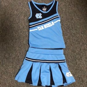Kids NC Tarheels cheerleading 2 pc outfit